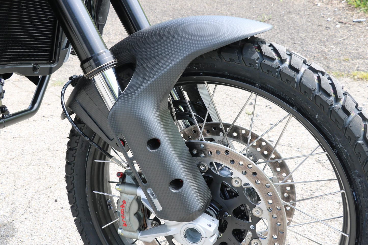 CNC Racing Carbon Fiber Front Fender for the Ducati DesertX