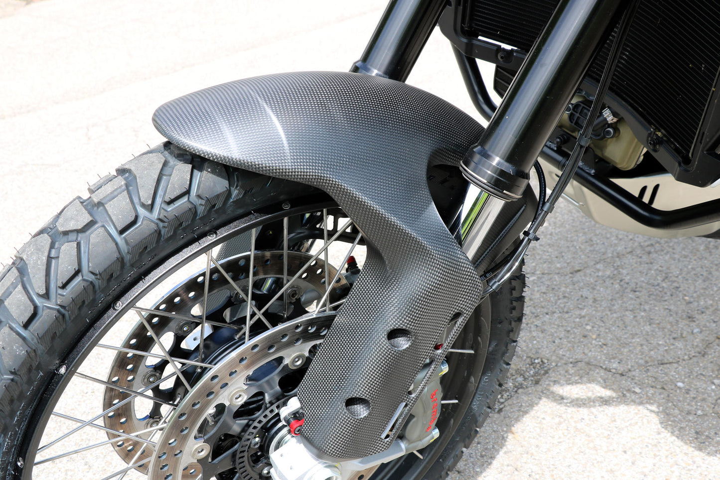 CNC Racing Carbon Fiber Front Fender for the Ducati DesertX