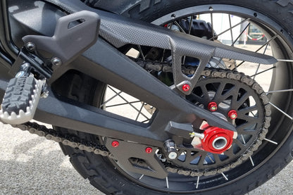 CNC Racing Carbon Fiber Upper Chain Guard for the Ducati DesertX