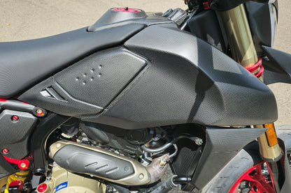 CNC Racing Carbon Fiber Radiator Side Covers (pair) for the Ducati Hypermotard 698 Mono