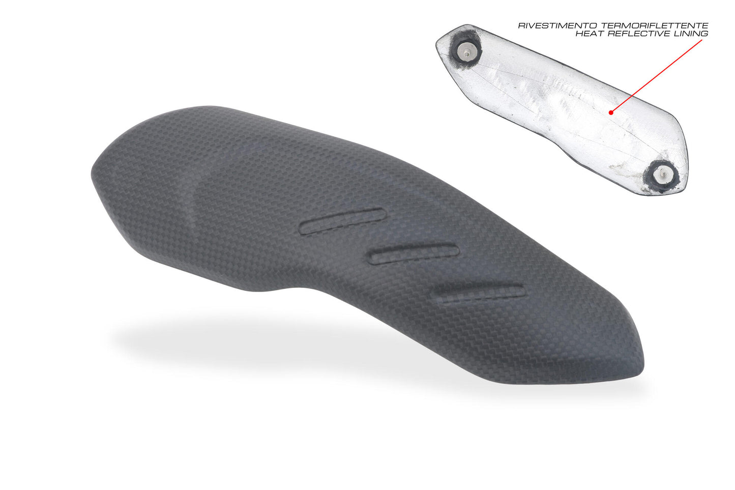CNC Racing Carbon Fiber Front Exhaust Guard for the Ducati Hypermotard 698 Mono