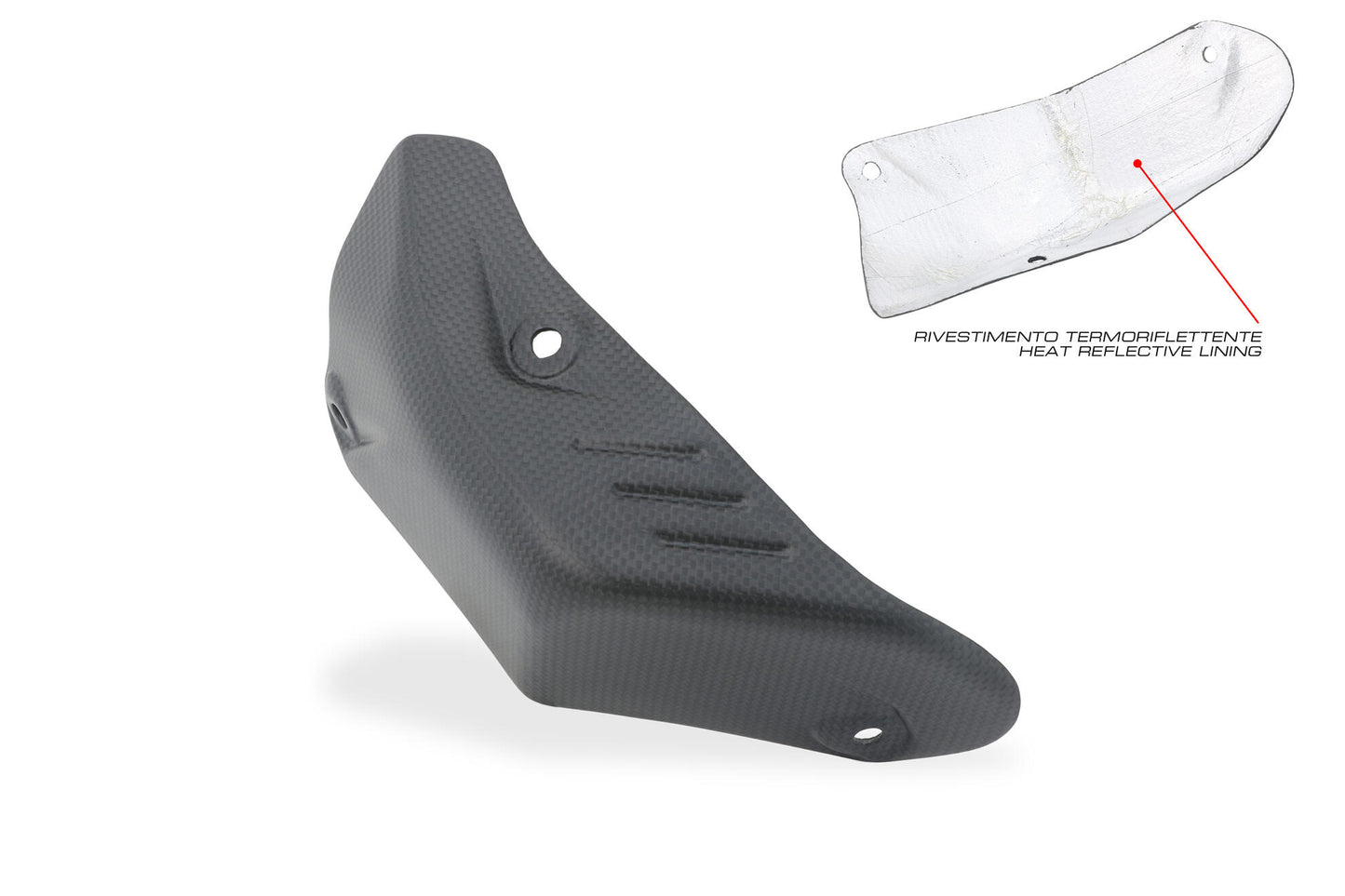 CNC Racing Carbon Fiber Rear Exhaust Guard for the Ducati Hypermotard 698 Mono
