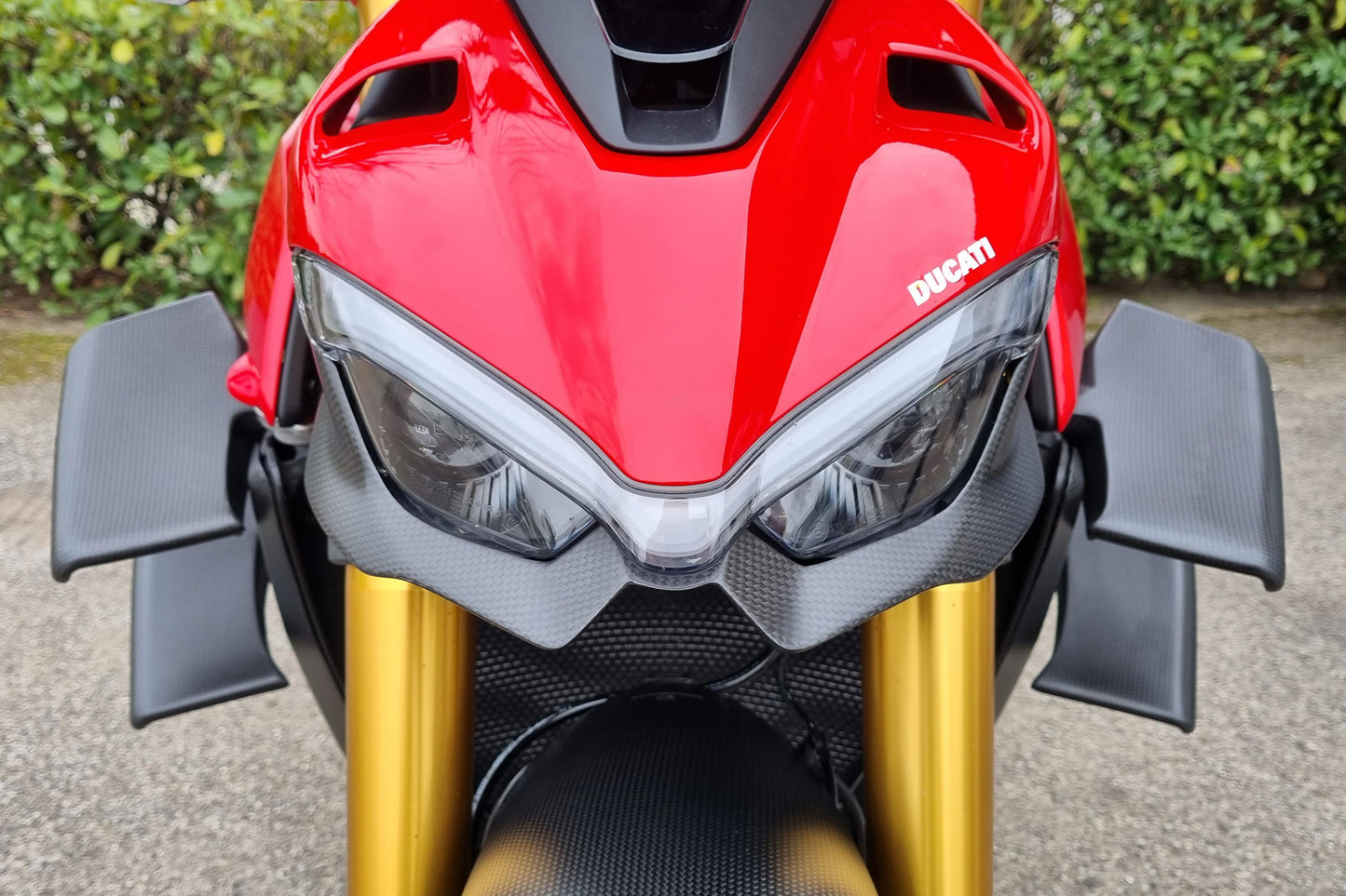 CNC Racing Carbon Fiber Headlight Lower Fairing for the Ducati Streetfighter V4 / V2