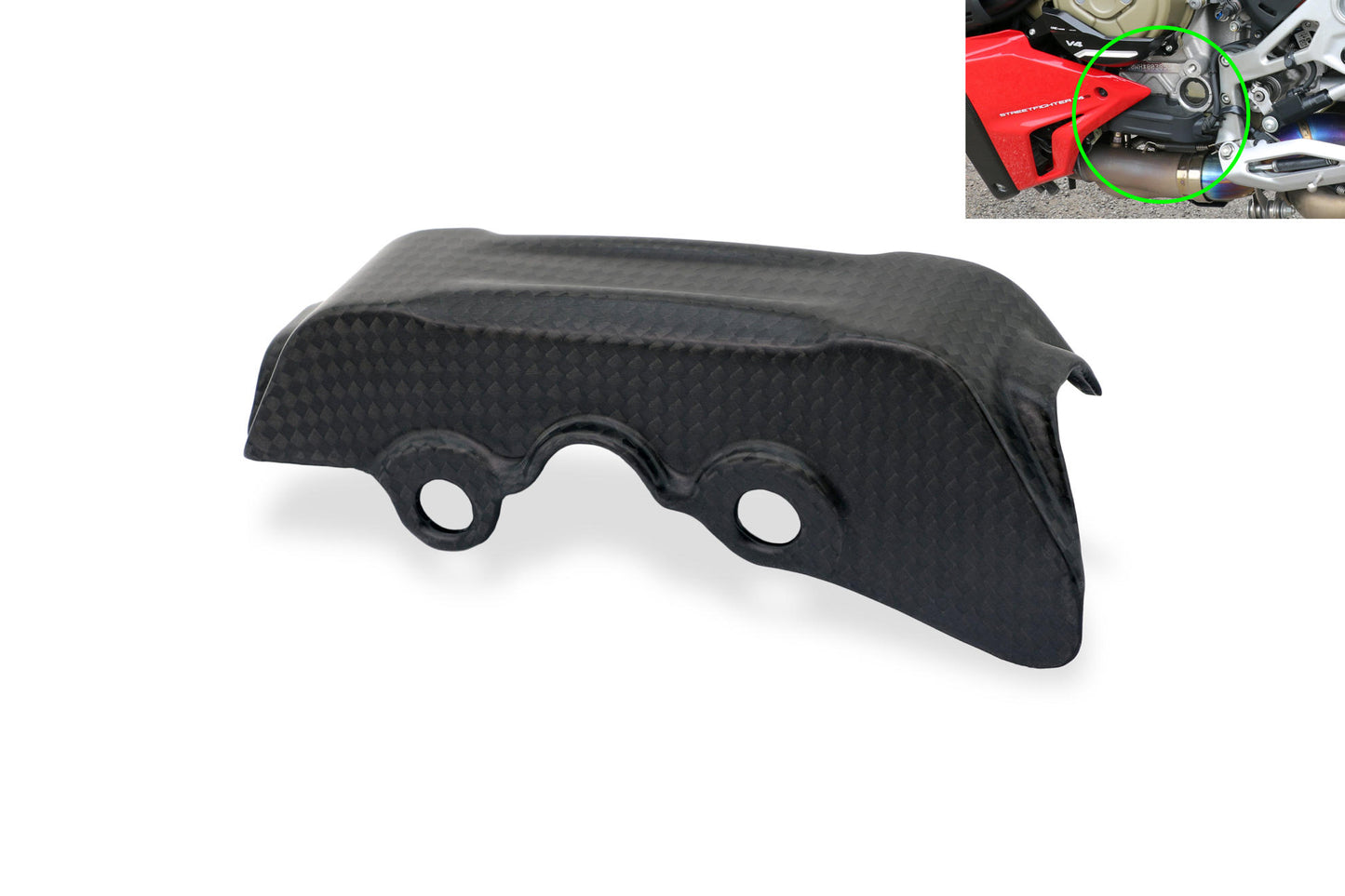 CNC Racing Carbon Fiber Quick-Shift Cable Cover for the Ducati Streetfighter V4 / S
