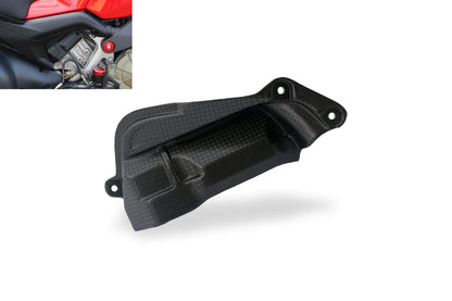 CNC Racing Carbon Fiber Right Hand Vertical Heat Shield for the Ducati Panigale / Streetfighter V4 / S / R / Speciale