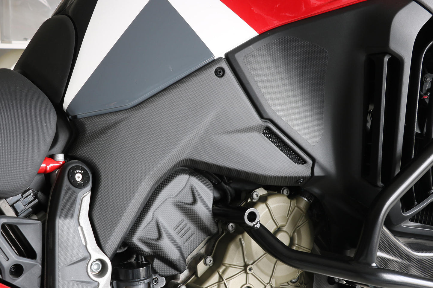 CNC Racing Carbon Fiber Engine Side Covers for Ducati Multistrada V4