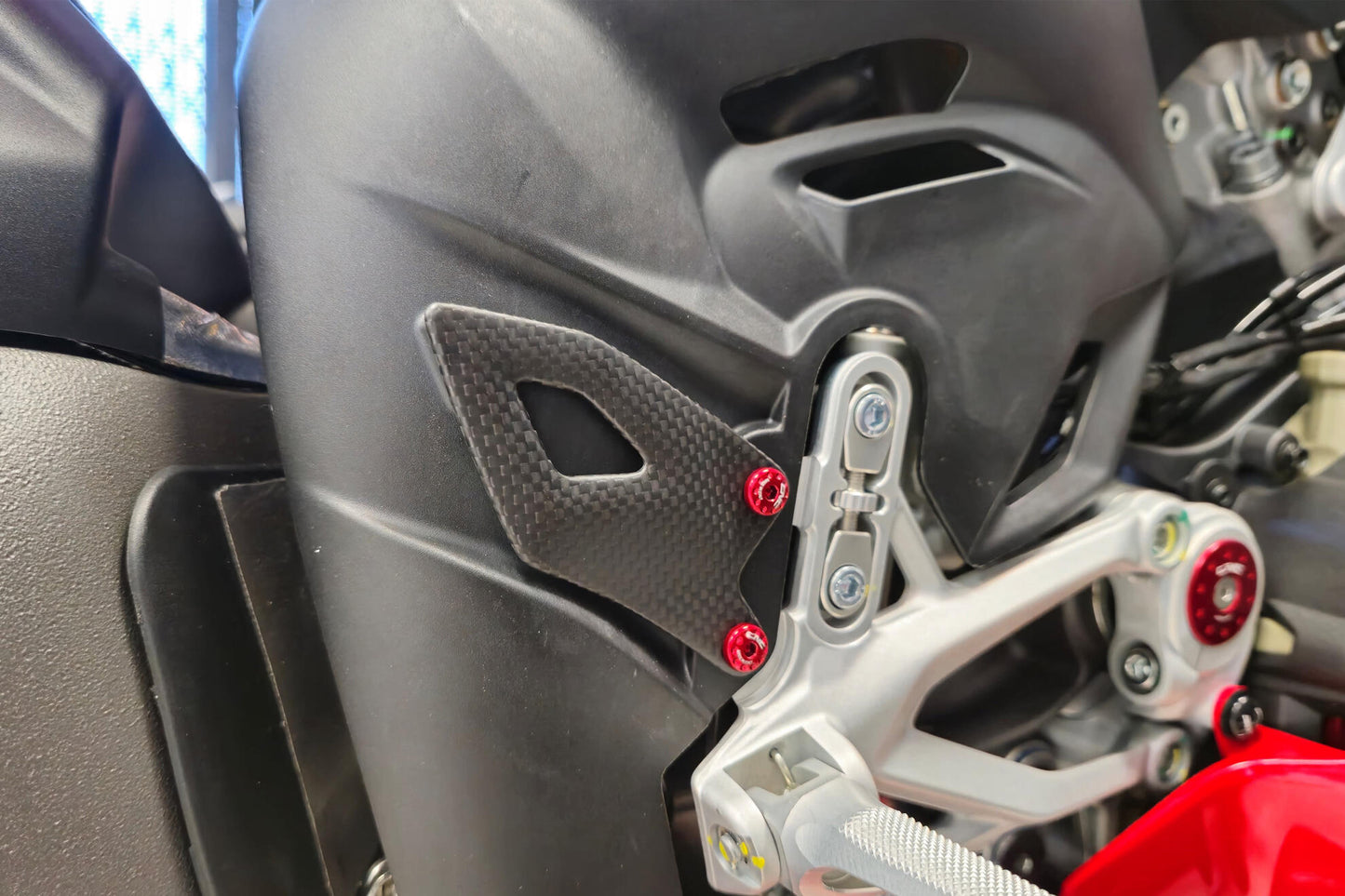 CNC Racing Carbon Fiber Heel Guards for Ducati Panigale V4 (2025+)