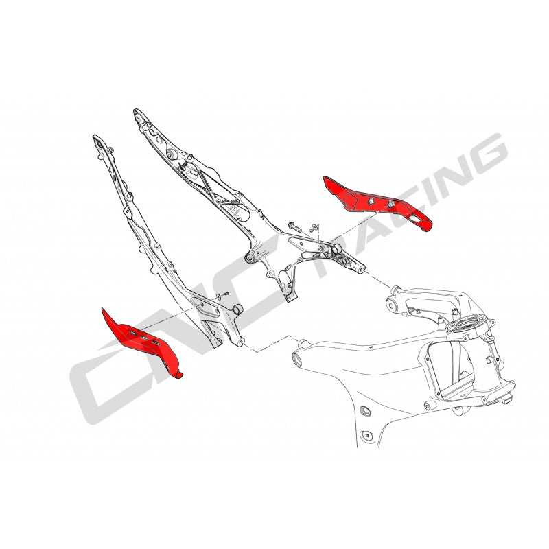 CNC Racing Carbon Fiber Subframe Covers for Ducati Panigale V4 / S / R / Speciale (pair)