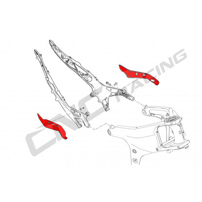 CNC Racing Carbon Fiber Subframe Covers for Ducati Panigale V4 / S / R / Speciale (pair)