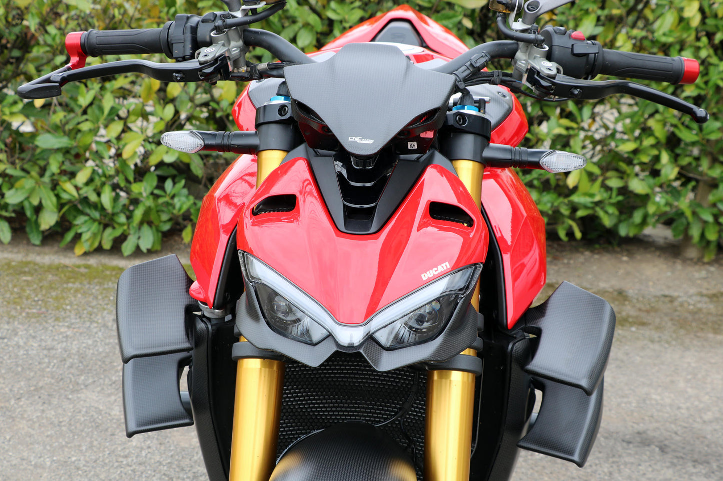 CNC Racing Carbon Fiber Headlight Lower Fairing for the Ducati Streetfighter V4 / V2