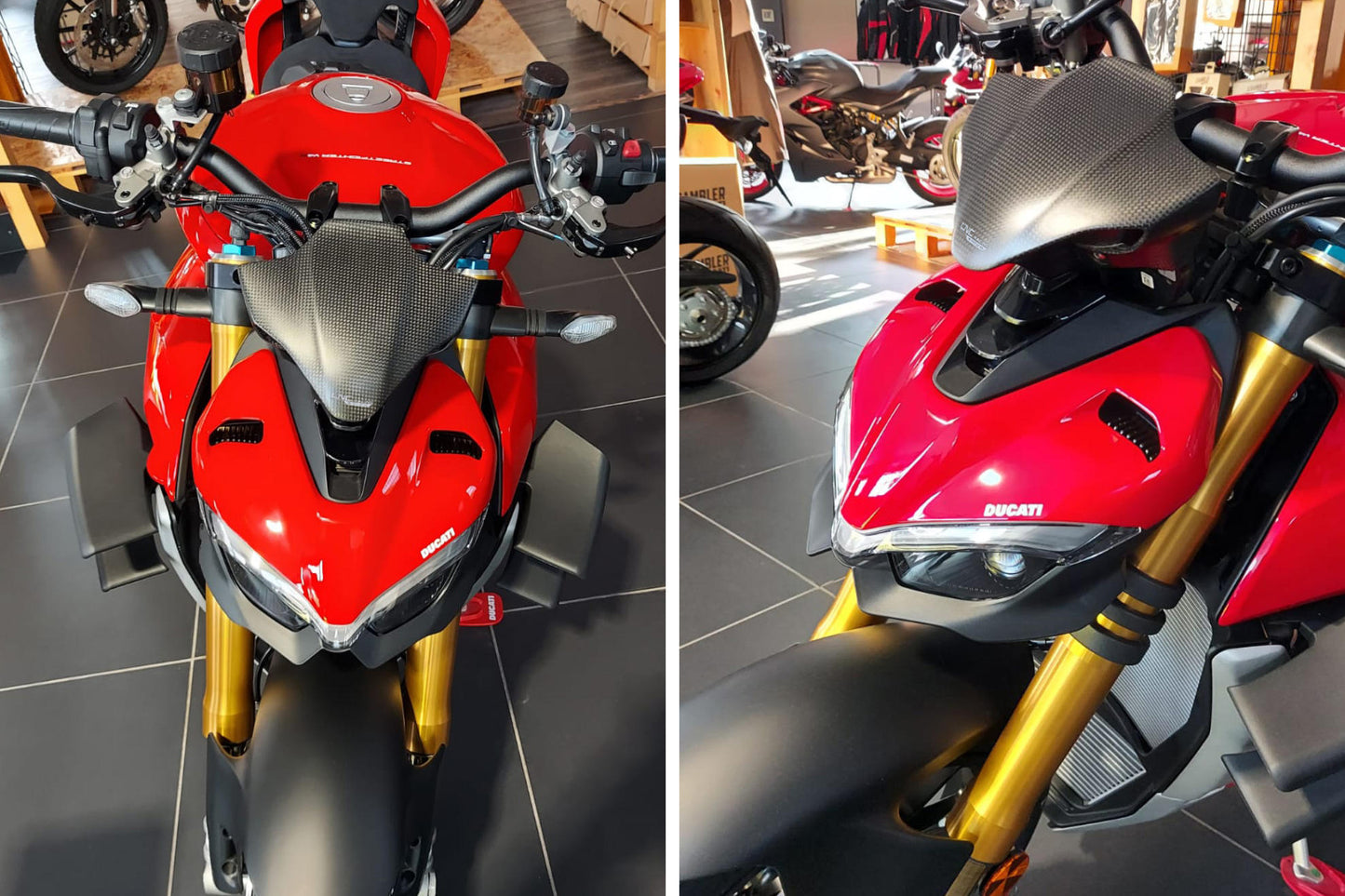 CNC Racing Carbon Fiber Sport Screen for Ducati Streetfighter V4 / S