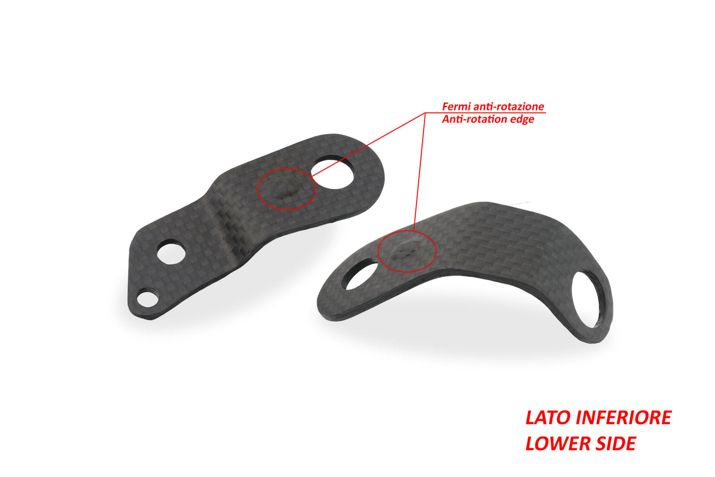 CNC Racing Carbon Fiber Front Reservoir Brackets for Ducati Multistrada V4 / S / Sport