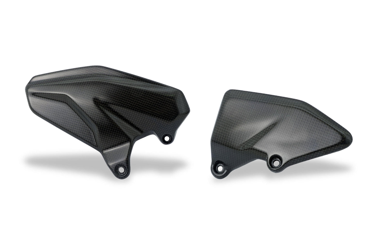 CNC Racing Carbon Fiber Heel Guards for Ducati Multistrada V4 / S / Sport, and 22-23 Pikes Peak