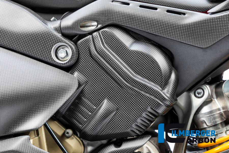 Ilmberger Carbon Cam Cover, Left for the Ducati Panigale V4,V4 S '18-22 / V4 Racing '18-19 / Streetfighter V4 '20-23