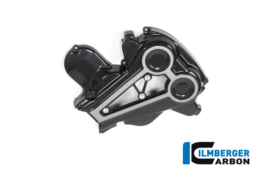 Ilmberger Carbon Cam Belt Covers With Crome Decal for the Ducati XDiavel/XDiavel S '16-18