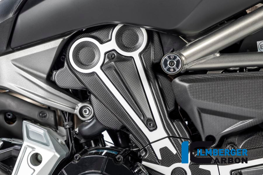 Ilmberger Carbon Cam Belt Covers With Crome Decal for the Ducati XDiavel/XDiavel S '16-18