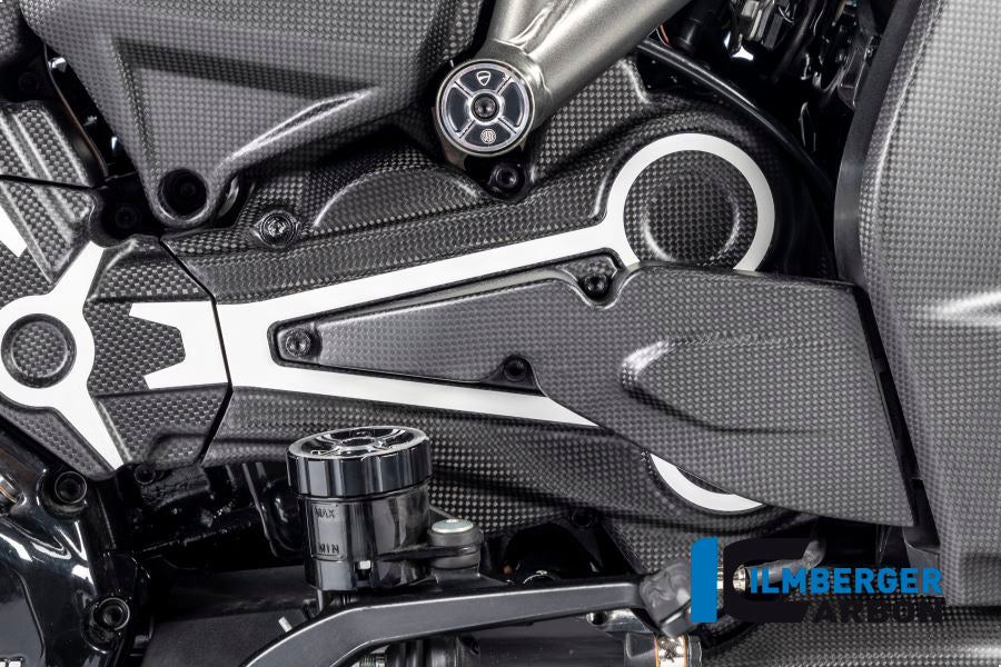 Ilmberger Carbon Cam Belt Covers With Crome Decal for the Ducati XDiavel/XDiavel S '16-18