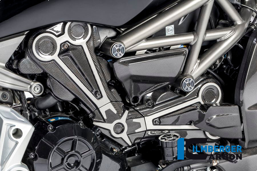 Ilmberger Carbon Cam Belt Covers With Crome Decal for the Ducati XDiavel/XDiavel S '16-18