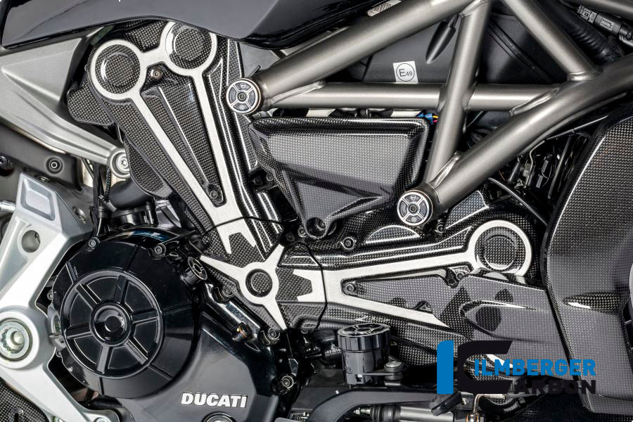 Ilmberger Carbon Cam Belt Covers With Crome Decal for the Ducati XDiavel/XDiavel S '16-18
