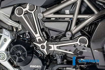 Ilmberger Carbon Cam Belt Covers With Crome Decal for the Ducati XDiavel/XDiavel S '16-18