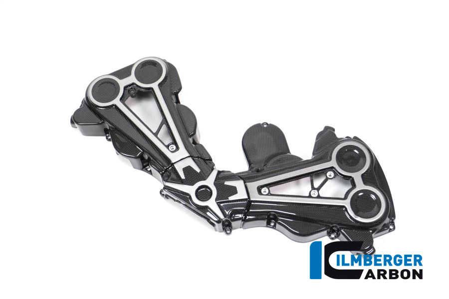 Ilmberger Carbon Cam Belt Covers With Crome Decal for the Ducati XDiavel/XDiavel S '16-18