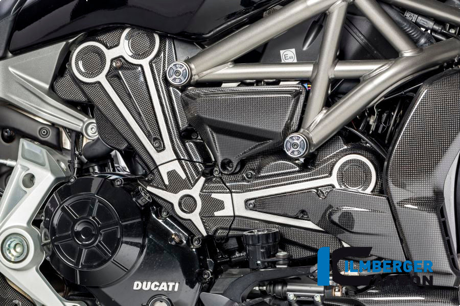 Ilmberger Carbon Cam Belt Covers With Crome Decal for the Ducati XDiavel/XDiavel S '16-18