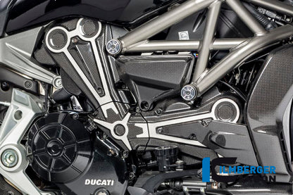 Ilmberger Carbon Cam Belt Covers With Crome Decal for the Ducati XDiavel/XDiavel S '16-18