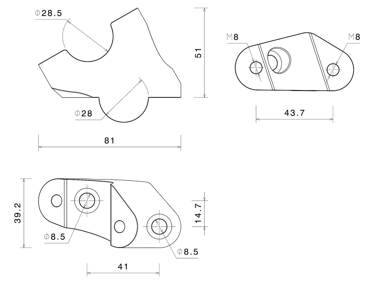 Rizoma Swept Back Handlebar Riser Kit For Ducati Multistrada V4