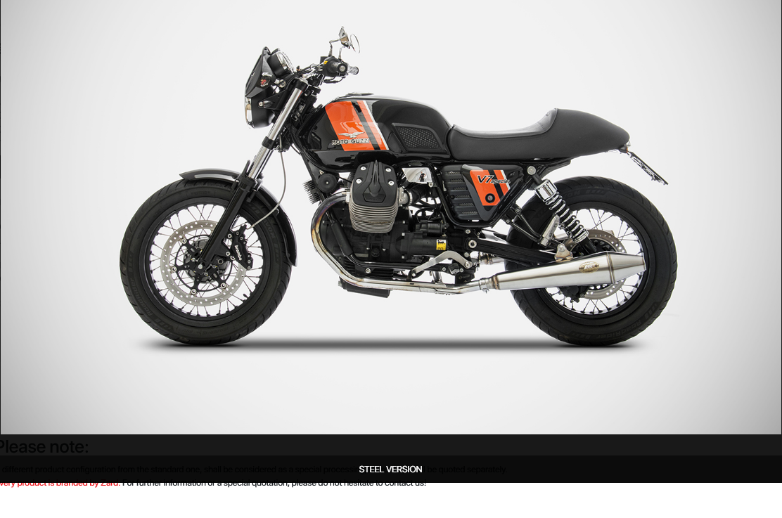 ZARD Dual Slip-on Exhaust for Moto Guzzi V7 and V7 II (all)