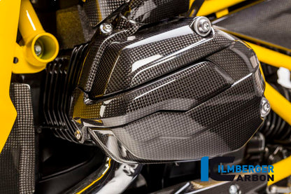 Ilmberger Carbon Spark Plug Cover, Left Side Carbon for the BMW R 1200 GS '13-17, R 1200 GS Adventure 2014, R 1200 RS 2015