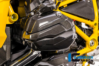 Ilmberger Carbon Spark Plug Cover, Left Side Carbon for the BMW R 1200 GS '13-17, R 1200 GS Adventure 2014, R 1200 RS 2015