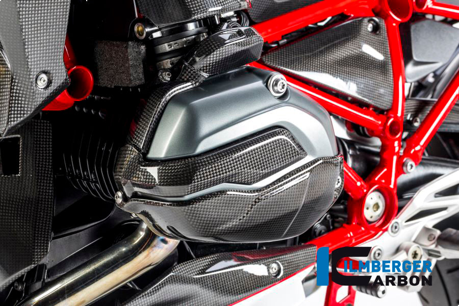 Ilmberger Carbon Spark Plug Cover, Left Side Carbon for the BMW R 1200 GS '13-17, R 1200 GS Adventure 2014, R 1200 RS 2015