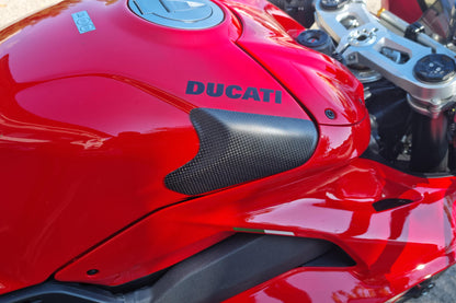 CNC Racing Carbon Fiber/Kevlar Fuel Tank Slider Kit for Ducati Panigale V4 / S / R / SP (2022+)