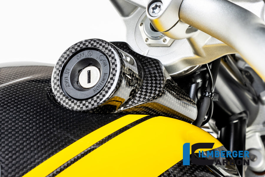 Ilmberger Carbon Ignition Lock Cover for the BMW R Nine T / Scrambler / Racer '14-17 / R Nine T Urban GS 2016