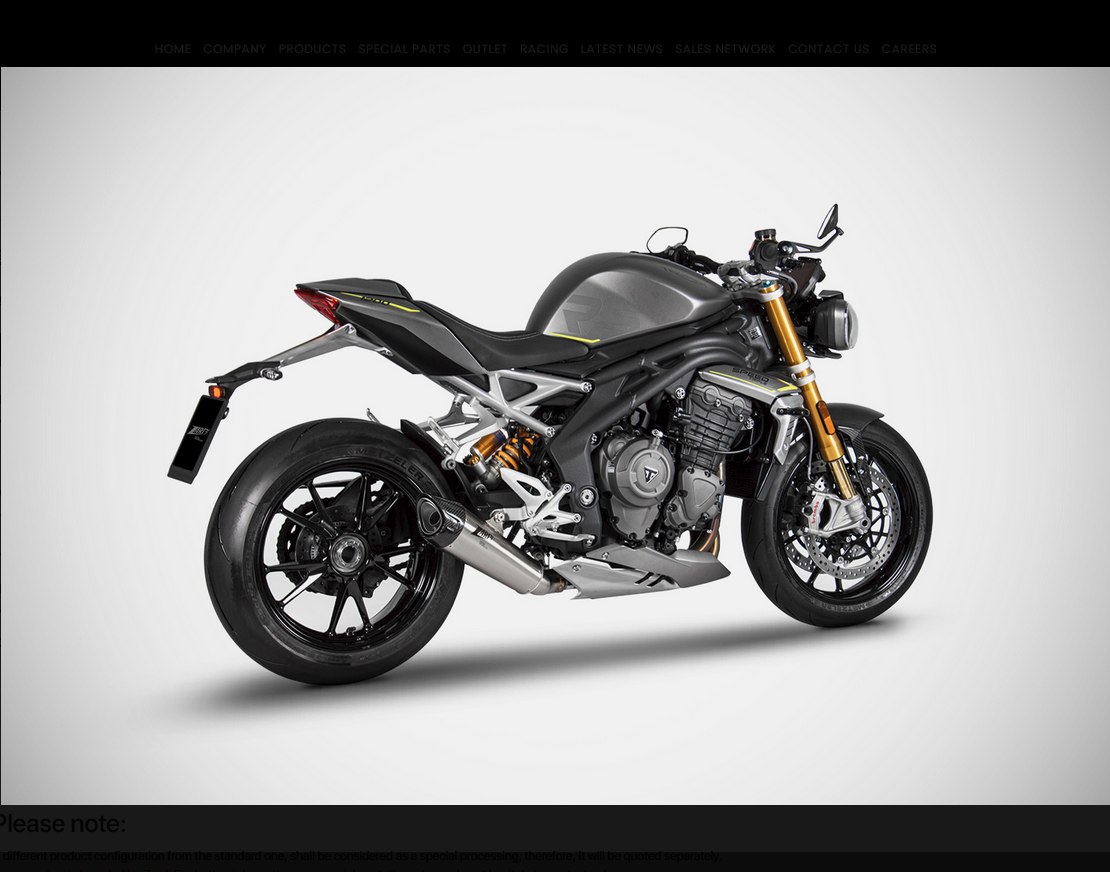 ZARD Single Muffler Racing Slip-on for Triumph Speed Triple 1200 RS/RR (2021+)
