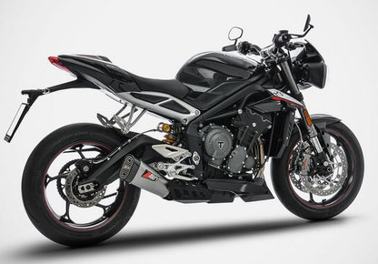 ZARD "SHORT" Slip-on Exhaust system for Triumph Street Triple 765 S / R / RS (17-19)