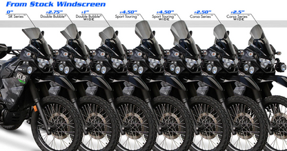 Zero Gravity Racing Windshields for the Kawasaki KLR650 / S / Adventure / Traveler / ABS (2022+)