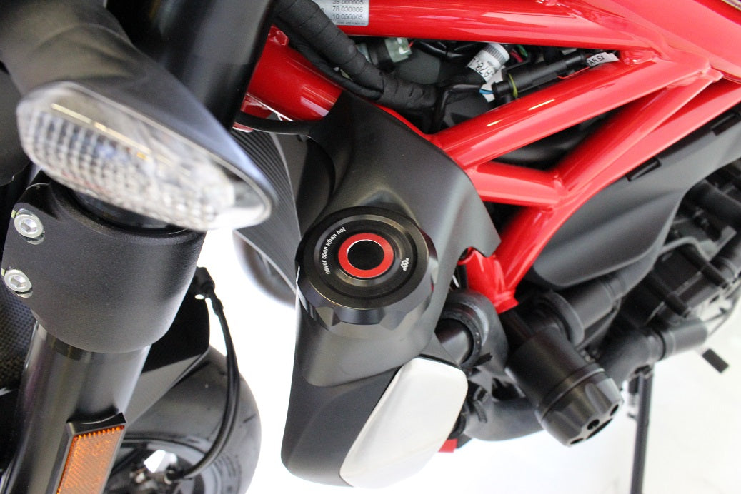 Gilles Radiator Cap Cover for the Ducati Monster, Kawasaki, Suzuki and Yamaha Models