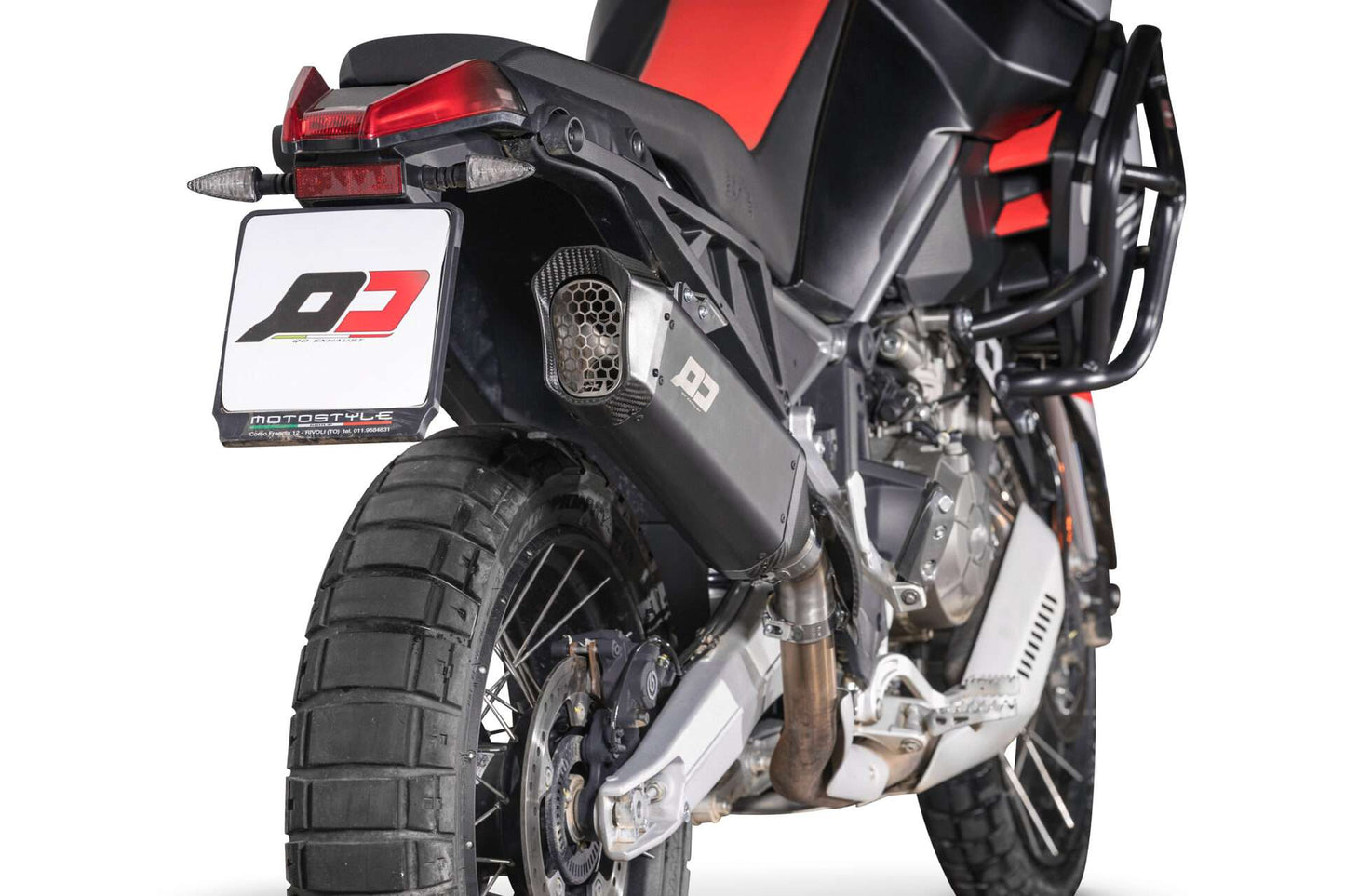 QD Exhaust TOURANCE DARK Slip-on Exhaust for Aprilia Tuareg 660