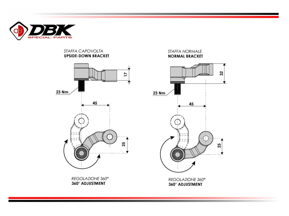 DBK Special Parts (Ducabike) Billet Mirror Adjuster Kit for the BMW R 1300 GS