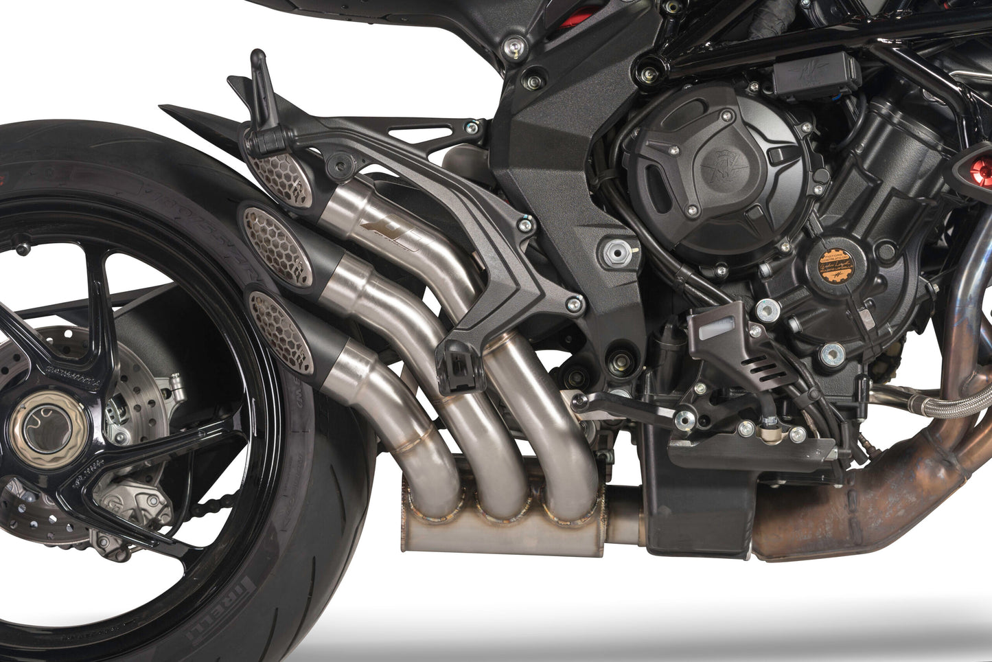 QD Exhaust Power Gun Slip-on - MV Agusta Brutale 800 (2016+), and Dragster 800, F3 675 / 800 (2017+), RVS #1, and Superveloce