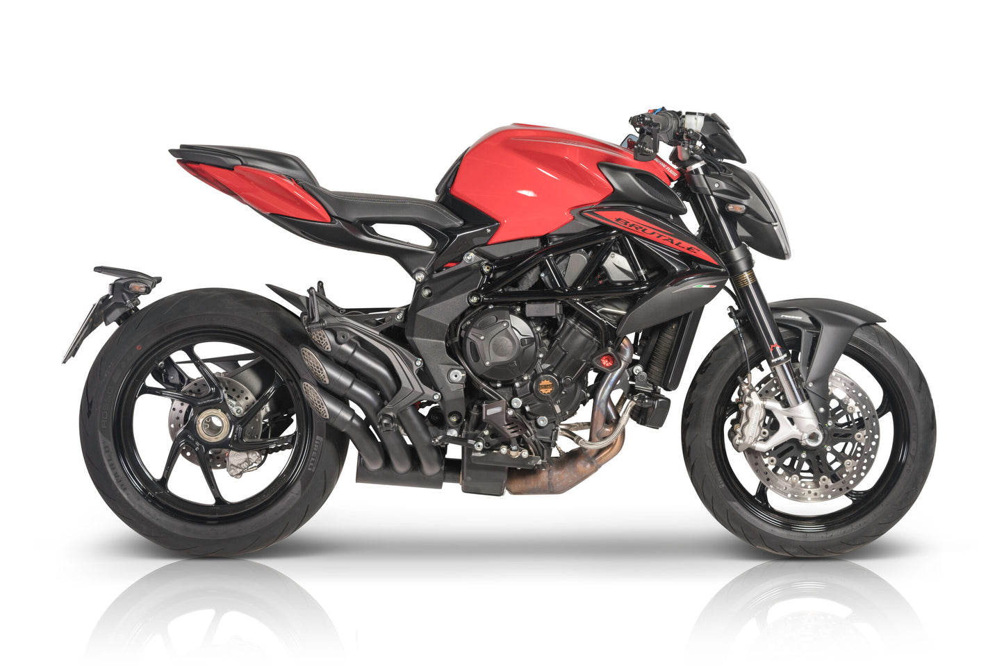 QD Exhaust Power Gun Slip-on - MV Agusta Brutale 800 (2016+), and Dragster 800, F3 675 / 800 (2017+), RVS #1, and Superveloce