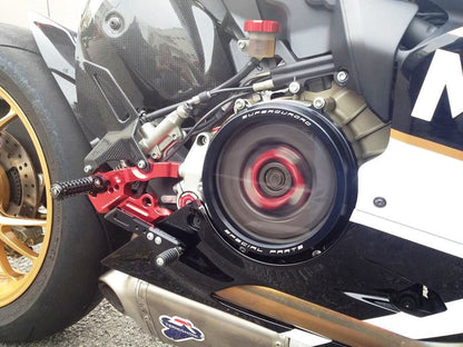 DBK Special Parts (Ducabike) Clear Wet Clutch Cover for the Ducati Panigale 1299/1199/959  Superleggera (and 899 too with modification)