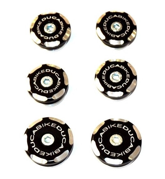 DBK Special Parts (Ducabike) Contrast Cut Frame Plug Kit for the Ducati Hypermotard 950 / 950SP
