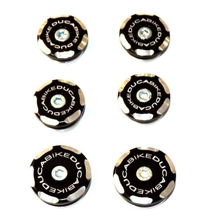 DBK Special Parts (Ducabike) Contrast Cut Frame Plug Kit for the Ducati Hypermotard 950 / 950SP