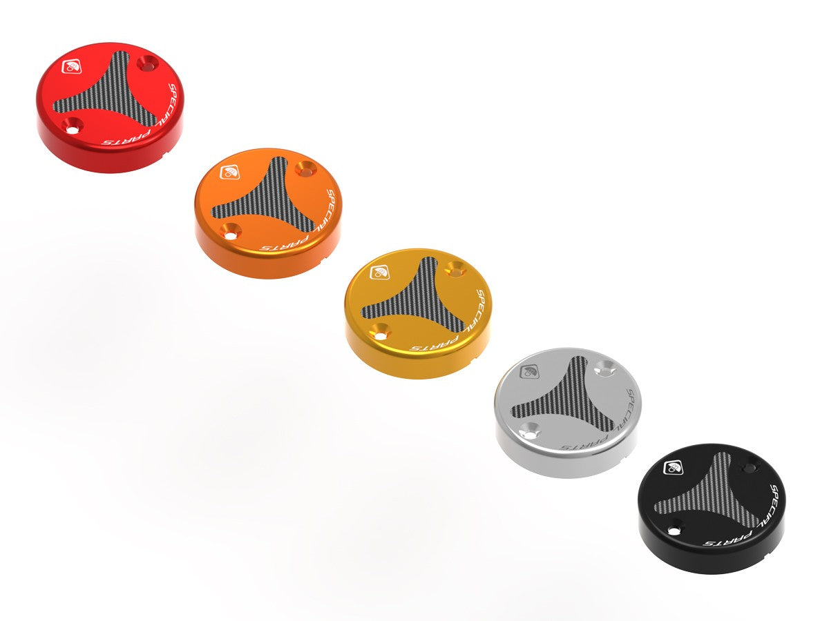 DBK Special Parts (Ducabike) Billet Front / Rear Brake Reservoir Cap and Performance Technology Brake Reservoir Cap
