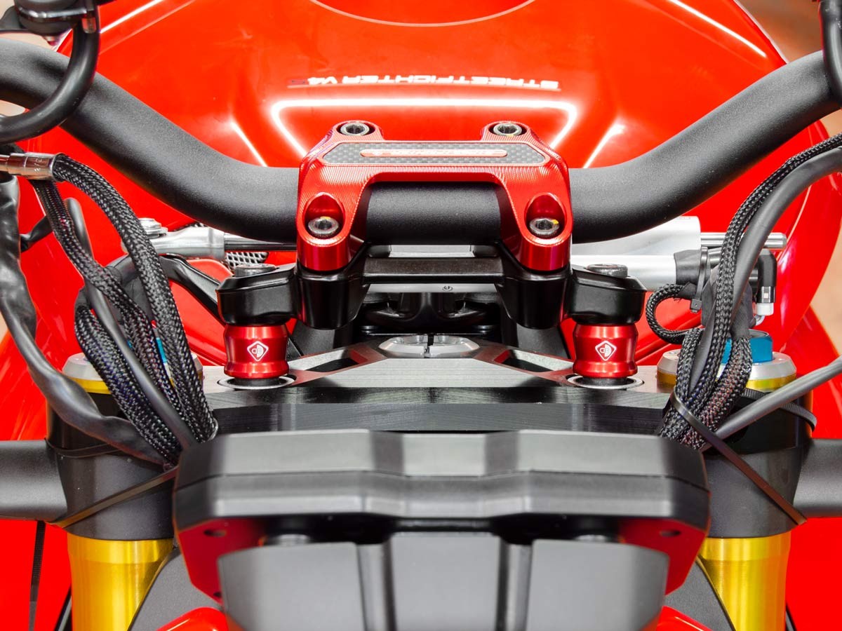 DBK Special Parts (Ducabike) Billet Handlebar Riser Kit for the Ducati Streetfighter V4 / V2, Monster, Hypermotard, and Multistrada 1100