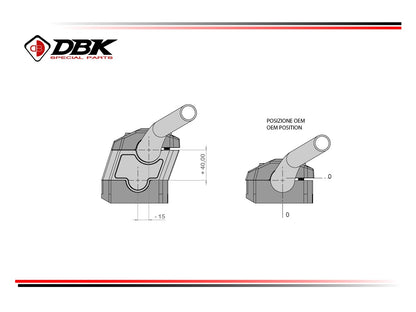 DBK Special Parts (Ducabike) Billet Handlebar Riser Kit for the BMW R 1300 GS
