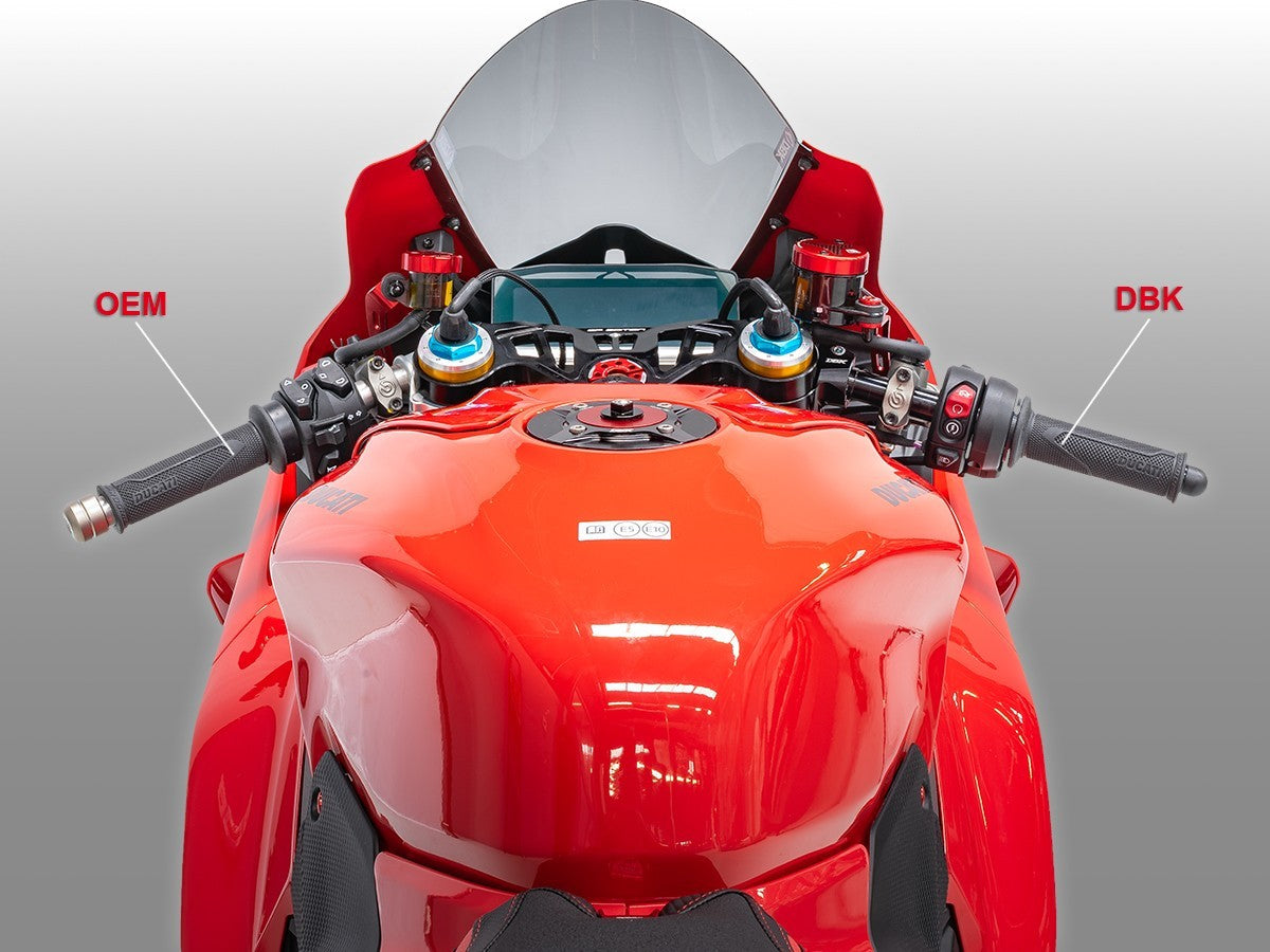 DBK Special Parts (Ducabike) GP Adjustable Clip-Ons For Panigale V4 (2025+) - 15mm Offset, 10mm rise