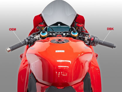 DBK Special Parts (Ducabike) GP Adjustable Clip-Ons For Panigale V4 (2025+) - 15mm Offset, 10mm rise